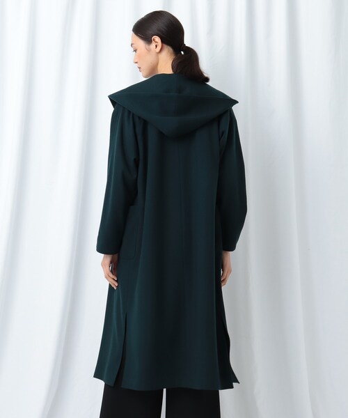 【新品】INDIVI 　ルミナリー ジャージフーディアウター size38 新品】INDIVI ルミナリー ジャージフーディアウター size38