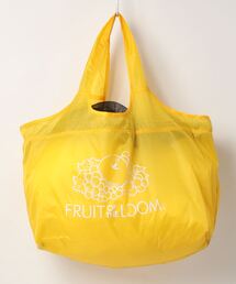 【FRUITOFTHELOOM/フルーツオブザルーム】パッカブルマーケットトートバッグ ショッピングバッグとしてもオススメ 収納可 ブランドロゴ 開口部巾着型