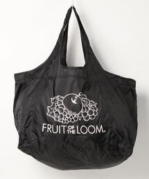 【FRUITOFTHELOOM/フルーツオブザルーム】パッカブルマーケットトートバッグ　ショッピングバッグとしてもオススメ　収納可　ブランドロゴ　開口部巾着型