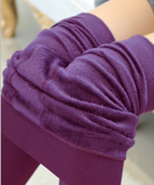 Coo+i（クーイ）の「厚手裏起毛レギンス（レギンス/スパッツ・レディース・ブラック/ベージュ/ネイビー/グレー/ワイン/ブラウン/グリーン/パープル・FREE/XL）」の7枚目の写真