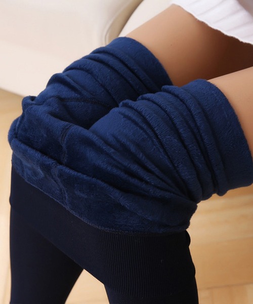 Coo+i（クーイ）の「厚手裏起毛レギンス（レギンス/スパッツ・レディース・ブラック/ベージュ/ネイビー/グレー/ワイン/ブラウン/グリーン/パープル・FREE/XL）」の6枚目の写真