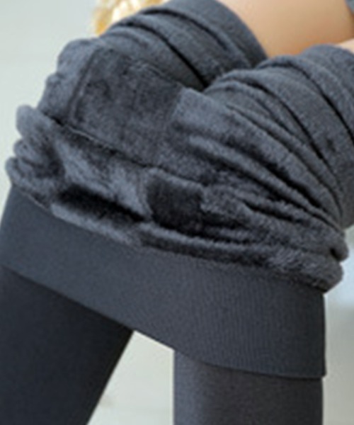 Coo+i（クーイ）の「厚手裏起毛レギンス（レギンス/スパッツ・レディース・ブラック/ベージュ/ネイビー/グレー/ワイン/ブラウン/グリーン/パープル・FREE/XL）」の2枚目の写真