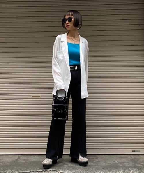 PAGEBOY(ページボーイ)の「ヨウリュウシアーカシュクールシャツ(シャツ/ブラウス・レディース・ブラック/オフホワイト/グレイッシュベージュ・FREE)」の17枚目の写真