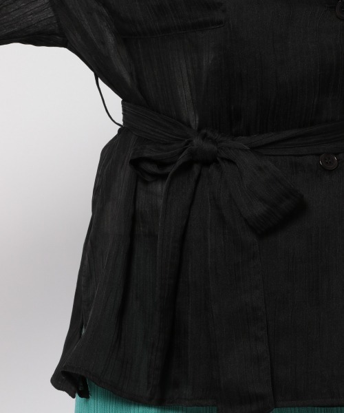 PAGEBOY(ページボーイ)の「ヨウリュウシアーカシュクールシャツ(シャツ/ブラウス・レディース・ブラック/オフホワイト/グレイッシュベージュ・FREE)」の10枚目の写真