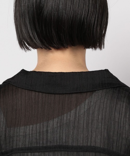 PAGEBOY(ページボーイ)の「ヨウリュウシアーカシュクールシャツ(シャツ/ブラウス・レディース・ブラック/オフホワイト/グレイッシュベージュ・FREE)」の7枚目の写真