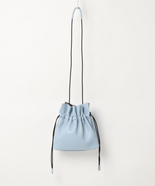 COLONY 2139（コロニートゥーワンスリーナイン）の「ミニ巾着ショルダーバッグ(スムース)（ショルダーバッグ・レディース・ブラック/ベージュ/サックスブルー/シルバー・FREE）」の12枚目の写真