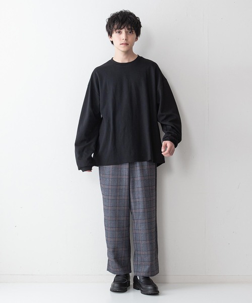 UNIIT（ユニット）の「【UNIIT】ポンチステッチハイショクルーズロンＴ　配色ステッチ　オーバーサイズ/ビッグシルエット　バックラウンド（Tシャツ/カットソー・メンズ・ホワイト/ブラック/ベージュ/ミント・MEDIUM/LARGE）」の17枚目の写真
