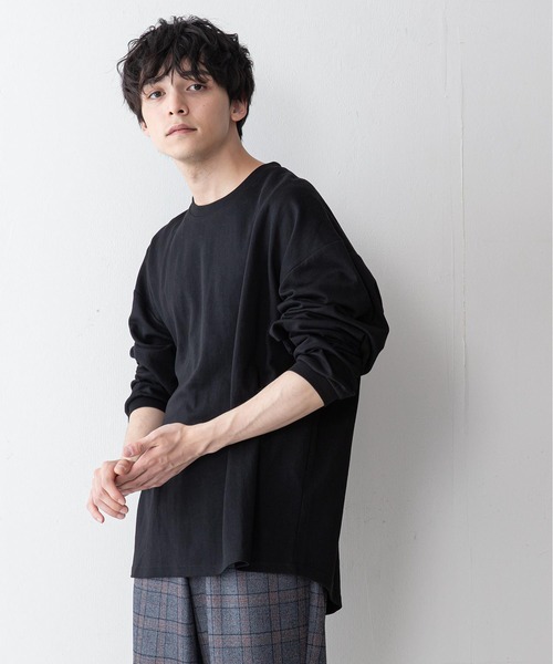 UNIIT（ユニット）の「【UNIIT】ポンチステッチハイショクルーズロンＴ　配色ステッチ　オーバーサイズ/ビッグシルエット　バックラウンド（Tシャツ/カットソー・メンズ・ホワイト/ブラック/ベージュ/ミント・MEDIUM/LARGE）」の18枚目の写真