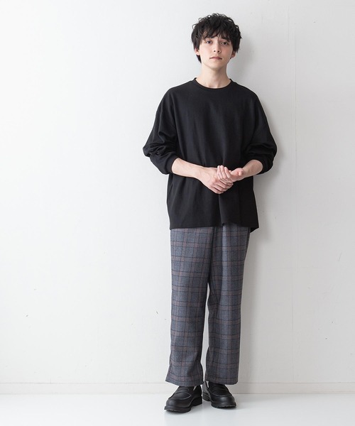 UNIIT（ユニット）の「【UNIIT】ポンチステッチハイショクルーズロンＴ　配色ステッチ　オーバーサイズ/ビッグシルエット　バックラウンド（Tシャツ/カットソー・メンズ・ホワイト/ブラック/ベージュ/ミント・MEDIUM/LARGE）」の14枚目の写真
