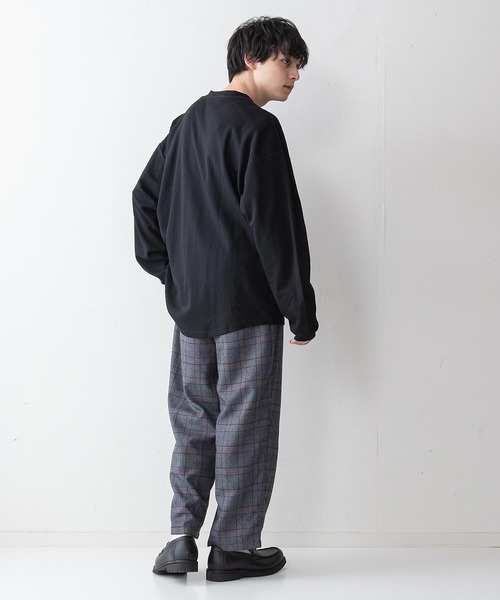 UNIIT（ユニット）の「【UNIIT】ポンチステッチハイショクルーズロンＴ　配色ステッチ　オーバーサイズ/ビッグシルエット　バックラウンド（Tシャツ/カットソー・メンズ・ホワイト/ブラック/ベージュ/ミント・MEDIUM/LARGE）」の16枚目の写真