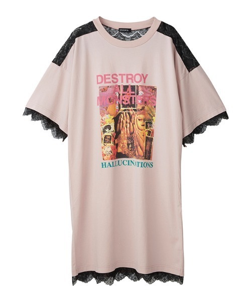 HYSTERIC GLAMOUR（ヒステリックグラマー）の「DESTROY ALL MONSTERS/PANDORA'S BOX ワンピース（ワンピース・レディース・ホワイト/ブラック/ピンク・FREE）」の10枚目の写真