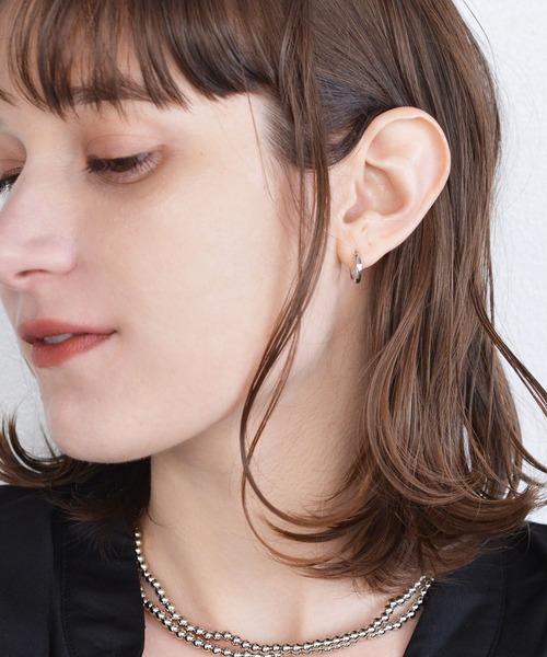 ma chere Cosette?（マシェールコゼット）の「WEB限定/SV925 12㎜ ワンタッチピアス（ピアス（両耳用）・レディース・シルバー/ゴールド・FREE）」の5枚目の写真