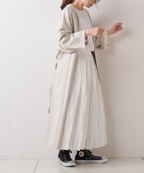 PUAL CE CIN（ピュアルセシン）の「【Du noir】リネンワッシャーパンツ（その他パンツ・レディース・ホワイト/ブラック・FREE）」の18枚目の写真