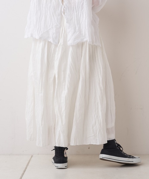 PUAL CE CIN（ピュアルセシン）の「【Du noir】リネンワッシャーパンツ（その他パンツ・レディース・ホワイト/ブラック・FREE）」の13枚目の写真