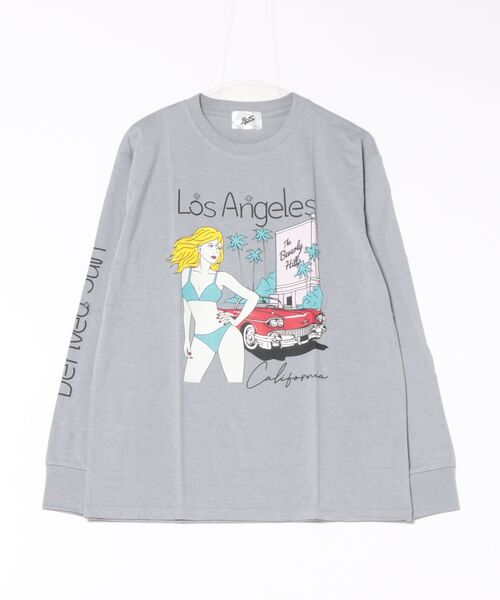 NO WAY(ノーウェイ)の「/Bl/レギュラーシルエット長袖プリントTシャツ(Tシャツ/カットソー・メンズ・グレー/ホワイト/オレンジ/ブラック・MEDIUM/LARGE)」の3枚目の写真