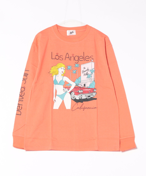 NO WAY(ノーウェイ)の「/Bl/レギュラーシルエット長袖プリントTシャツ(Tシャツ/カットソー・メンズ・グレー/ホワイト/オレンジ/ブラック・MEDIUM/LARGE)」の4枚目の写真