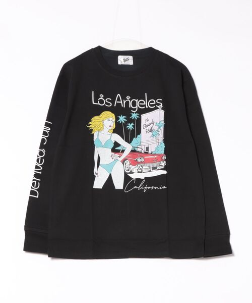 NO WAY(ノーウェイ)の「/Bl/レギュラーシルエット長袖プリントTシャツ(Tシャツ/カットソー・メンズ・グレー/ホワイト/オレンジ/ブラック・MEDIUM/LARGE)」の1枚目の写真