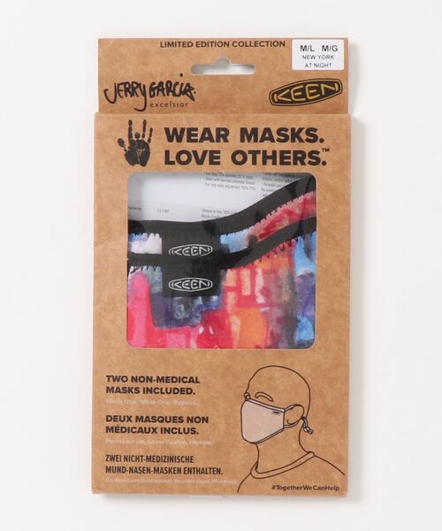 KEEN(キーン)の「KEEN/キーン Together Mask x JERRY GARCIA M/L 【2P】【洗えるマスク】(マスク・メンズ・ベージュ/レッド・FREE)」の8枚目の写真
