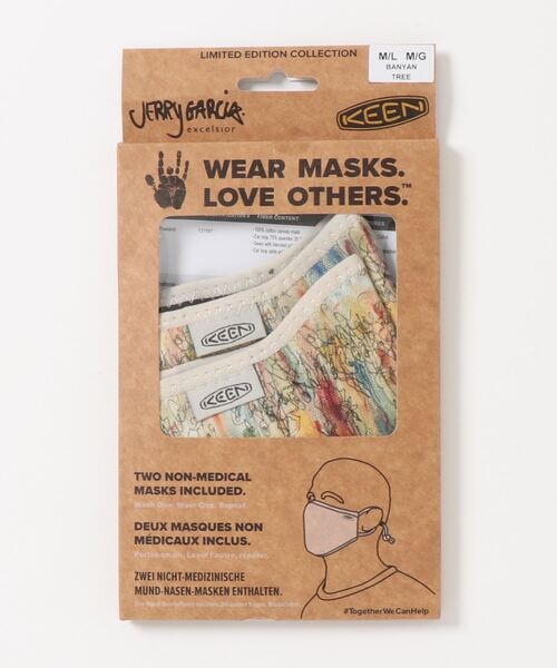 KEEN(キーン)の「KEEN/キーン Together Mask x JERRY GARCIA M/L 【2P】【洗えるマスク】(マスク・メンズ・ベージュ/レッド・FREE)」の14枚目の写真