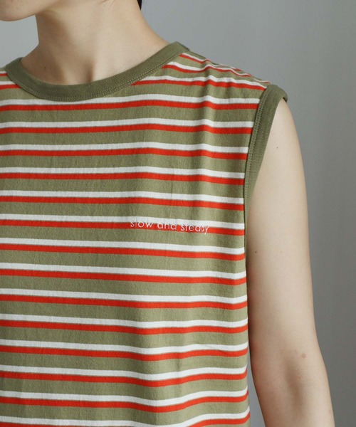 note et silence （ノートエシロンス）の「◇ロッシェ天竺ボーダー　刺繍ノースリプルオーバー（Tシャツ/カットソー・レディース・ネイビー/その他・FREE）」の18枚目の写真