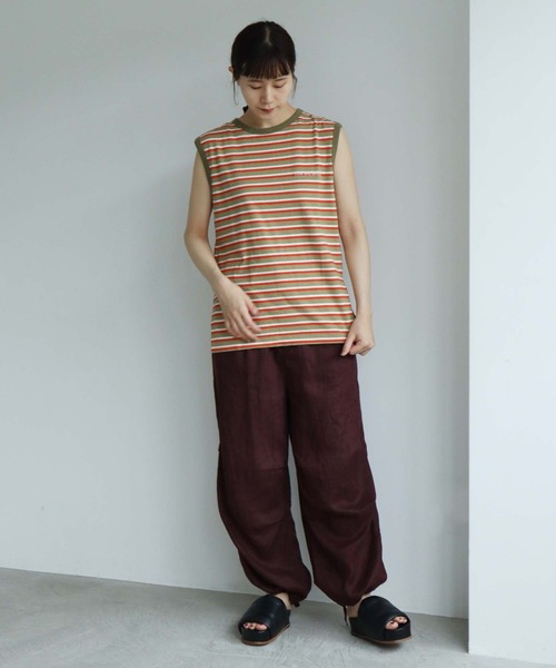 note et silence （ノートエシロンス）の「◇ロッシェ天竺ボーダー　刺繍ノースリプルオーバー（Tシャツ/カットソー・レディース・ネイビー/その他・FREE）」の17枚目の写真