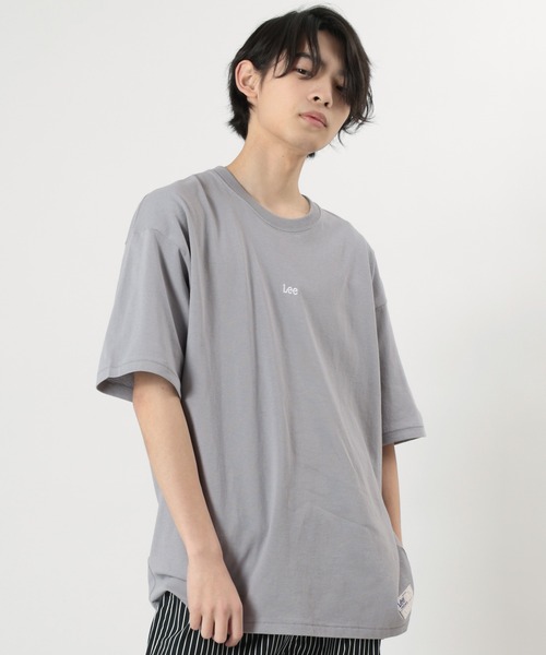 Lee（リー）の「【LEE/リー】ミニ刺繍ロゴ プリントTシャツ/ビッグシルエット（Tシャツ/カットソー・メンズ・アッシュグレー/ホワイト/サックスブルー/スモークピンク/ブラック・M/L/XL）」の11枚目の写真