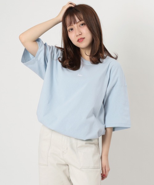Lee（リー）の「【LEE/リー】ミニ刺繍ロゴ プリントTシャツ/ビッグシルエット（Tシャツ/カットソー・メンズ・アッシュグレー/ホワイト/サックスブルー/スモークピンク/ブラック・M/L/XL）」の13枚目の写真