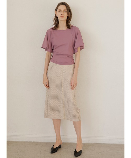 TONAL（トーナル）の「ラグランフレアスリーブカットソー（Tシャツ/カットソー・レディース・パープル/オフホワイト/モカ・38）」の15枚目の写真