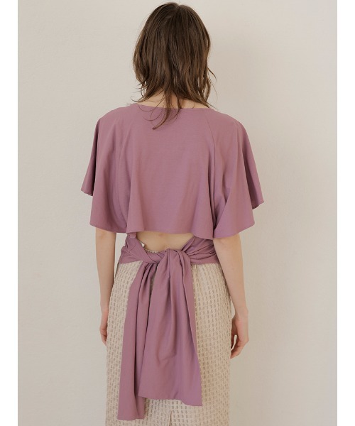 TONAL（トーナル）の「ラグランフレアスリーブカットソー（Tシャツ/カットソー・レディース・パープル/オフホワイト/モカ・38）」の13枚目の写真