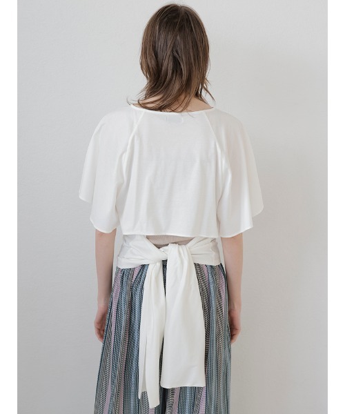 TONAL（トーナル）の「ラグランフレアスリーブカットソー（Tシャツ/カットソー・レディース・パープル/オフホワイト/モカ・38）」の11枚目の写真