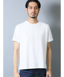 Alexander Julian | アレキサンダージュリアンメンズ/ALEXANDER JULIAN：MEN【DRESS T-SHIRT】シルケットワッフル クルーネック半袖Ｔシャツ(Tシャツ/カットソー)