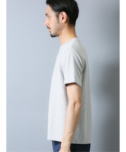 Alexander Julian（アレキサンダージュリアン）の「アレキサンダージュリアンメンズ/ALEXANDER JULIAN：MEN【DRESS T-SHIRT】シルケットワッフル クルーネック半袖Ｔシャツ（Tシャツ/カットソー・メンズ・ブルー/ホワイト/グレー・MEDIUM/LARGE/X-LARGE）」の12枚目の写真