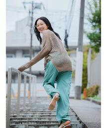 green label relaxing | 【 WEB限定 】[ GLR/ -or ]  刺繍 スウェット イージー パンツ ユニセックス 男女兼用(スウェットパンツ)