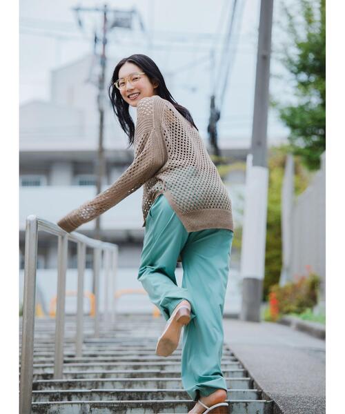 green label relaxing（グリーンレーベルリラクシング）の「OLT【 WEB限定 】[ GLR/ -or ]  刺繍 スウェット イージー パンツ ユニセックス 男女兼用（スウェットパンツ・メンズ・ベージュ/ブラック/ターコイズブルー・L/S/M）」の3枚目の写真