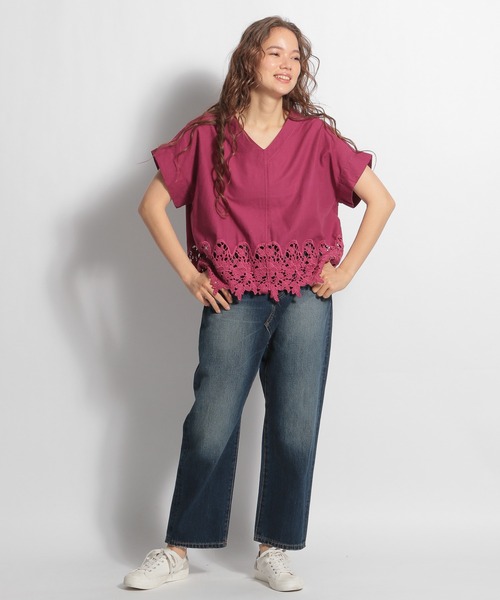 ichi(イチ)の「【ichi(イチ)】刺繍ブラウス(シャツ/ブラウス・レディース・ホワイト/ブラック/ボルドー・FREE)」の16枚目の写真