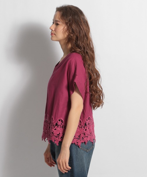 ichi(イチ)の「【ichi(イチ)】刺繍ブラウス(シャツ/ブラウス・レディース・ホワイト/ブラック/ボルドー・FREE)」の10枚目の写真