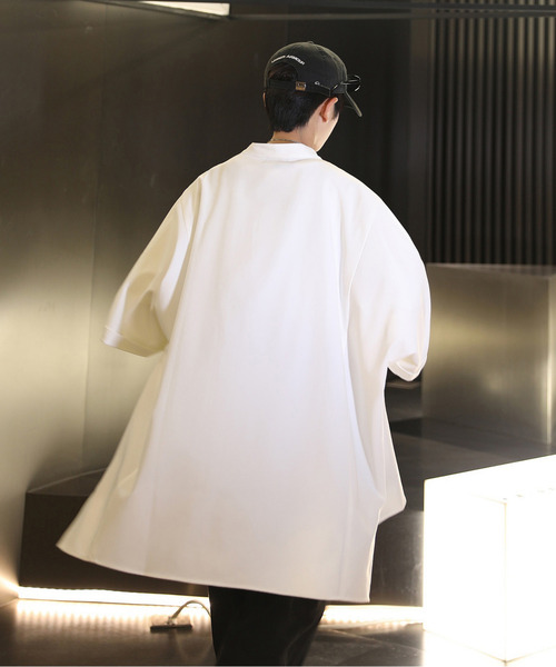 neos（ネオス）の「【neos -addictive design-】Big silhouette Dolman sleeve collarless shirt（シャツ/ブラウス・メンズ・ブラック/ベージュ/オフホワイト・MEDIUM/LARGE）」の13枚目の写真