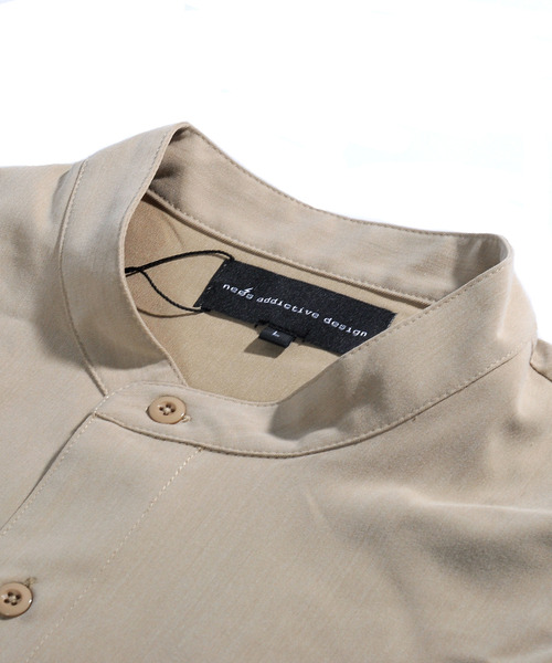 neos（ネオス）の「【neos -addictive design-】Big silhouette Dolman sleeve collarless shirt（シャツ/ブラウス・メンズ・ブラック/ベージュ/オフホワイト・MEDIUM/LARGE）」の20枚目の写真