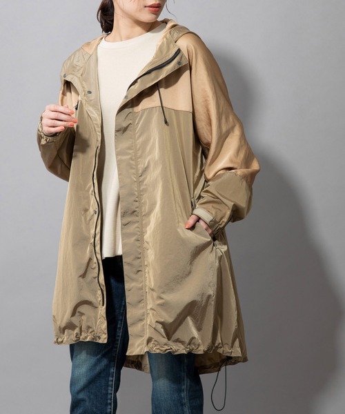 Munich(ミューニック)の「【LIMONTA】シャンブレータフタ フーデットコート(マウンテンパーカー・レディース・ブラック/ベージュ/カーキ・S/XS)」の17枚目の写真