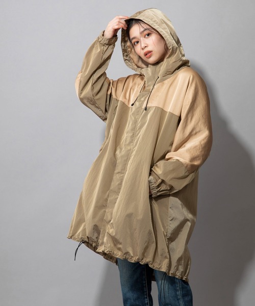 Munich(ミューニック)の「【LIMONTA】シャンブレータフタ フーデットコート(マウンテンパーカー・レディース・ブラック/ベージュ/カーキ・S/XS)」の5枚目の写真