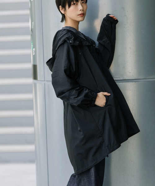 Munich(ミューニック)の「【LIMONTA】シャンブレータフタ フーデットコート(マウンテンパーカー・レディース・ブラック/ベージュ/カーキ・S/XS)」の8枚目の写真