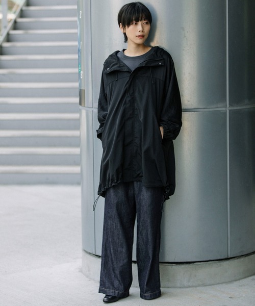 Munich(ミューニック)の「【LIMONTA】シャンブレータフタ フーデットコート(マウンテンパーカー・レディース・ブラック/ベージュ/カーキ・S/XS)」の19枚目の写真