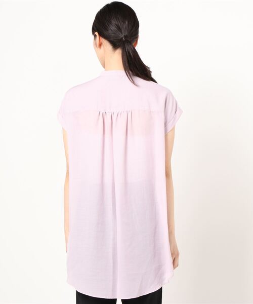 NANO universe（ナノユニバース）の「フレンチスリーブブラウス（シャツ/ブラウス・レディース・ネイビー/ベージュ/ライトグレー/ラベンダー・FREE）」の5枚目の写真