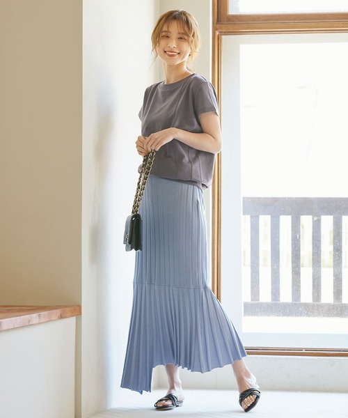 KOBE LETTUCE(コウベレタス)の「切り替えデザインニットスカート(スカート・レディース・ブルー/ブラウン/アイボリー・FREE)」の13枚目の写真