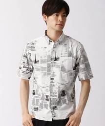 NICOLE CLUB FOR MEN | 転写プリント半袖シャツ(シャツ/ブラウス)