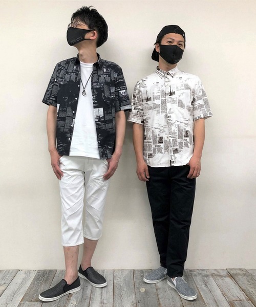 NICOLE CLUB FOR MEN（ニコルクラブフォーメン）の「転写プリント半袖シャツ（シャツ/ブラウス・メンズ・ネイビー/ブラック/ホワイト・LARGE/MEDIUM/X-LARGE/XX-LARGE）」の15枚目の写真