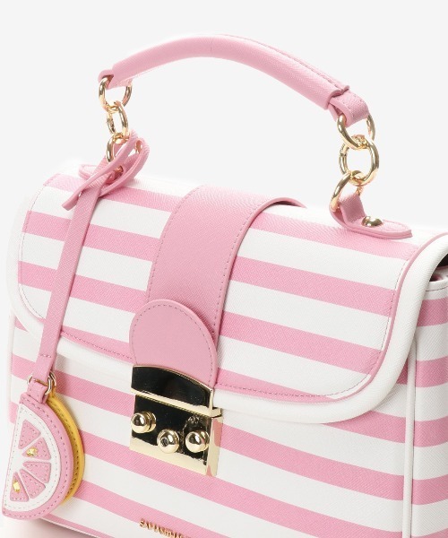 SAMANTHAVEGA（サマンサベガ）の「ストライプ柄バッグ（ショルダーバッグ・レディース・イエロー/ピンク/ブルー・FREE）」の13枚目の写真