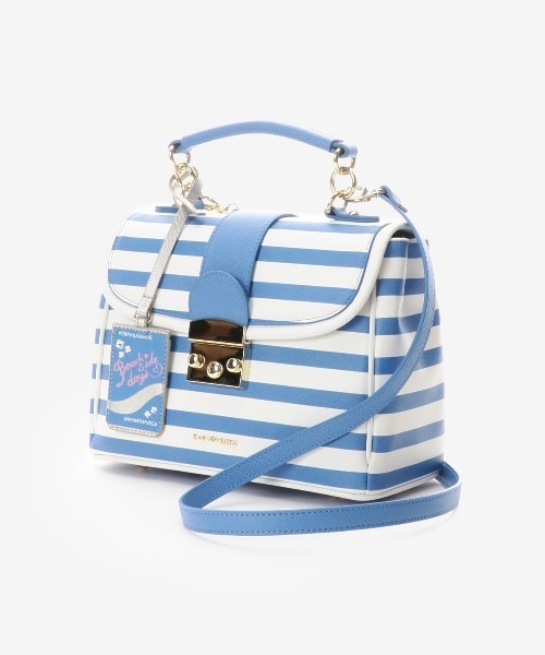 SAMANTHAVEGA（サマンサベガ）の「ストライプ柄バッグ（ショルダーバッグ・レディース・イエロー/ピンク/ブルー・FREE）」の21枚目の写真