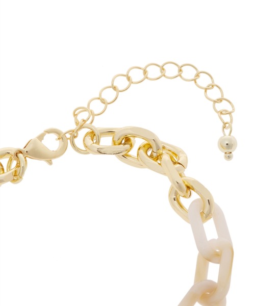 fifth(フィフス)の「アクリルチェーンブレスレット(ブレスレット・レディース・ブラウン/アイボリー・FREE)」の4枚目の写真