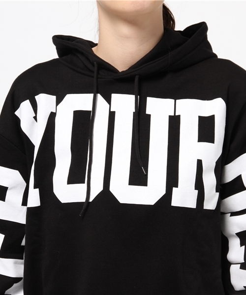 WEGO(ウィゴー)の「WEGO/フロントロゴプルパーカー(パーカー・レディース・オフホワイト/ブラック/杢グレー・FREE)」の12枚目の写真